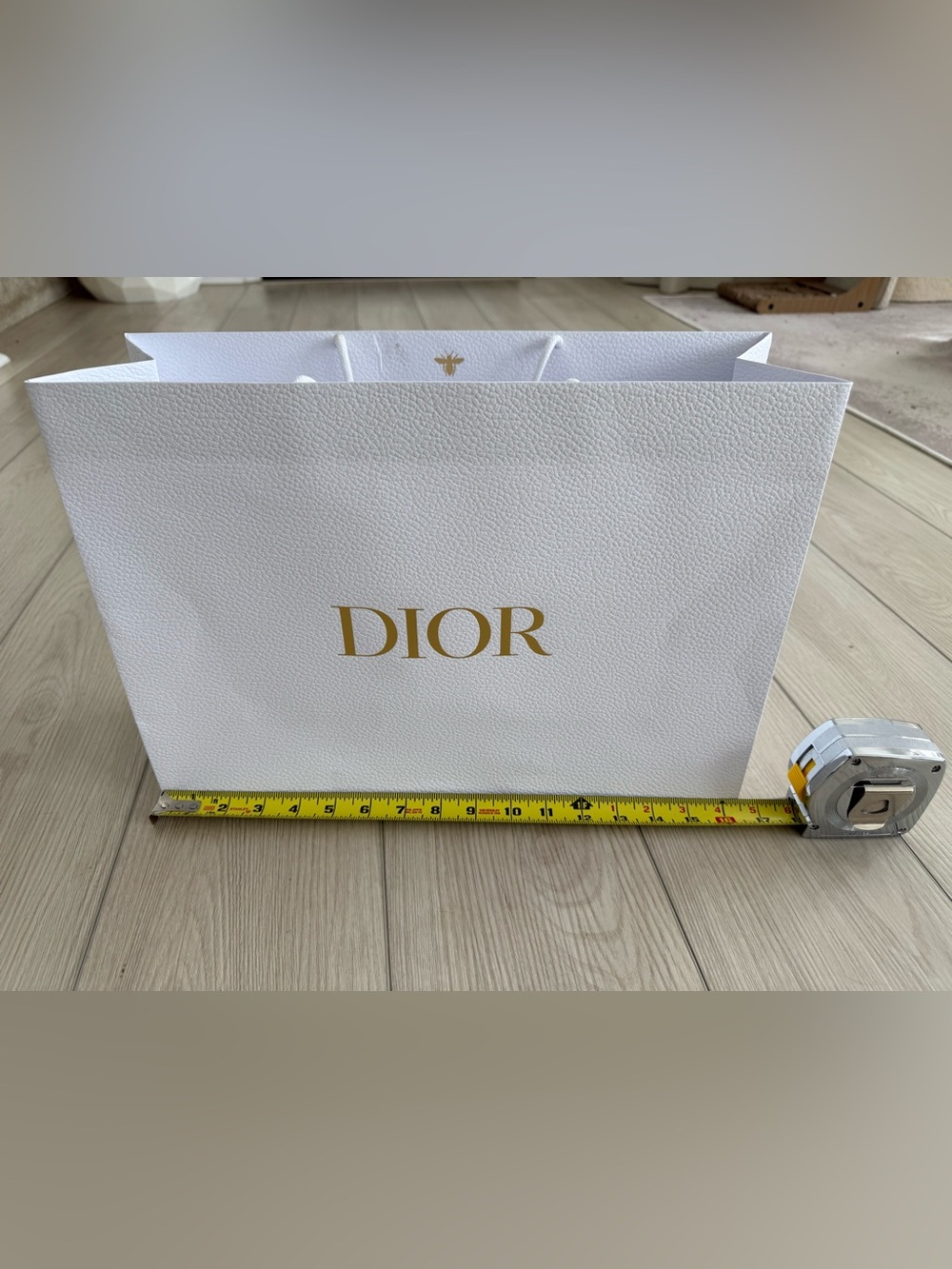 Dior White Shopping Bag Large
